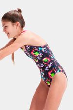 Vestido de Baño Allover Splashback Negro Junior Femenino