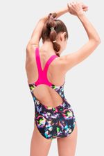 Vestido de Baño Allover Splashback Negro Junior Femenino