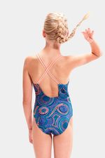 Vestido de baño Printed Twinstrap Azul Junior Femenino