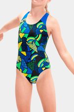 Vestido de baño Allover Splashback Negro Junior Femenino