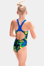 Vestido de baño Allover Splashback Negro Junior Femenino