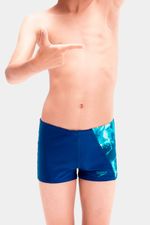 Pantaloneta de baño Digital Panel Aquashort Azul Junior Masculino