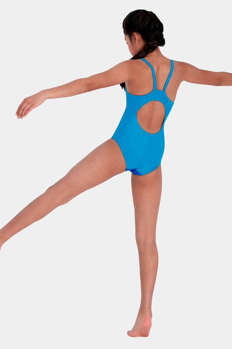 Vestido de baño Placement Thinstrap Muscleback Azul Junior Femenino
