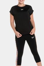 Camiseta Manga Corta Nature Curves Negra Mujer