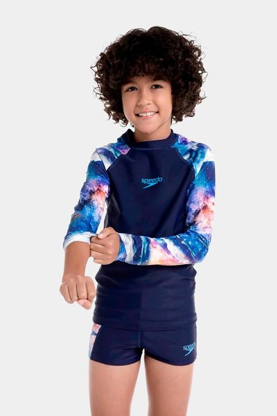 Camiseta Manga Larga Sunshine Shark In Space Junior Masculino