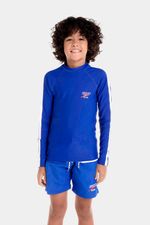 Camiseta Manga Larga Sunshine Peacoat Block Jet Junior Azul Hombre