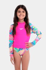 Camiseta Manga Larga Sunshine Paradise Palm Junior Multicolor Femenino