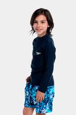 Camiseta Manga Larga Sunshine Firing Wave Junior Azul Marculino