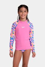 Camiseta Manga Larga Sunshine Psych Checker Morado Junior Femenino