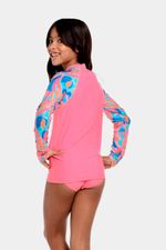 Camiseta Manga Larga Sunshine Fandango Floral Rosada Junior Femenino