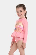 Camiseta Sunshine Manga Larga Stay Sunny Rosada Junior Femenino