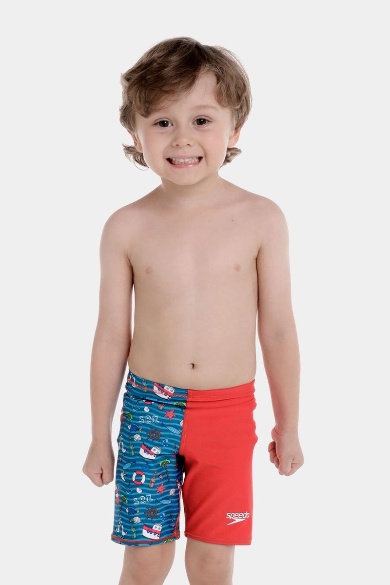Pantaloneta De Baño Jammer Harbor Hoppers Roja Bebe Masculino