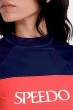 Crop Top Manga Larga Sunshine Navy Block Jet Azul Mujer