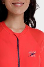 Vestido De Baño Manga Larga Risk Block Jet Rojo Mujer