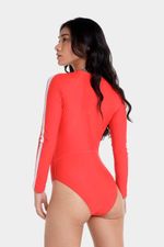 Vestido De Baño Manga Larga Risk Block Jet Rojo Mujer