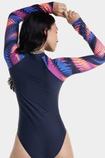 Vestido De Baño Manga Larga Razor Diva Azul Mujer