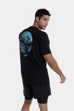 Camiseta Manga Corta Leaf Spring Negro Hombre