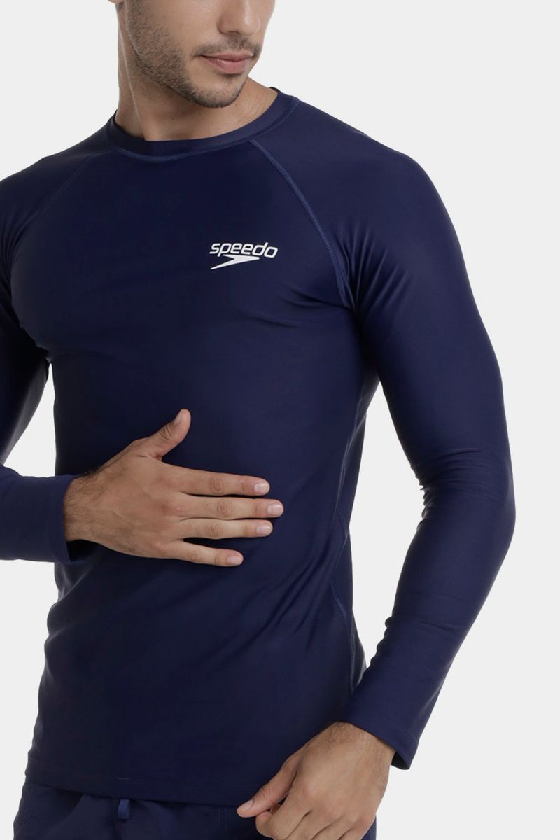 Camiseta Manga Larga Sunshine Hapuna Blocks Azul Hombre