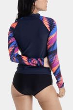 Camiseta Manga Larga Sunshine Razor Diva Azul Mujer