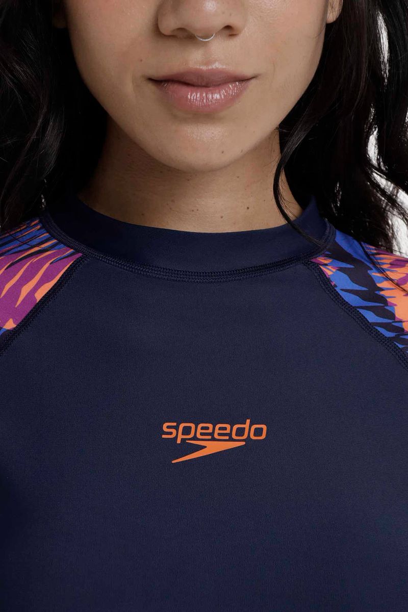 Camiseta Manga Larga Sunshine Razor Diva Azul Mujer