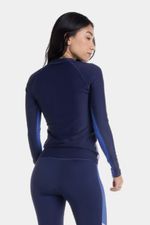 Camiseta Manga Larga Sunshine Glow Navy Azul Mujer