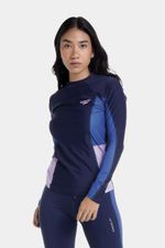 Camiseta Manga Larga Sunshine Glow Navy Azul Mujer