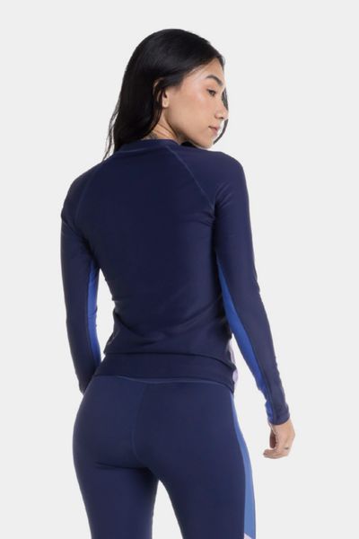 Camiseta Manga Larga Sunshine Glow Navy Mujer