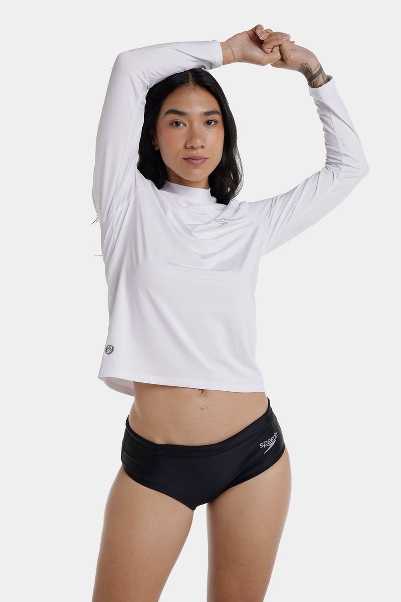 Camiseta Manga Larga Sunshirt Blanco Mujer