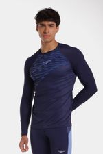 Camiseta Manga Larga True Flow Boom Azul Hombre