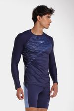 Camiseta Manga Larga True Flow Boom Azul Hombre