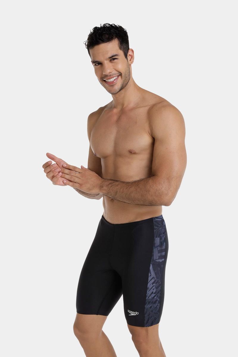 Pantaloneta De Baño Jammer Pixel Palm Negro Hombre