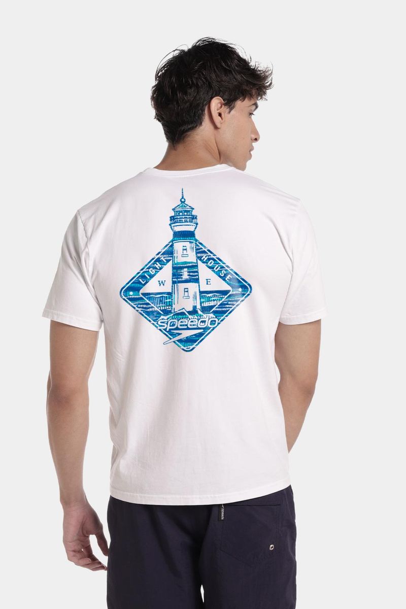 Camiseta Manga Corta Hidden Fin Blanco Hombre