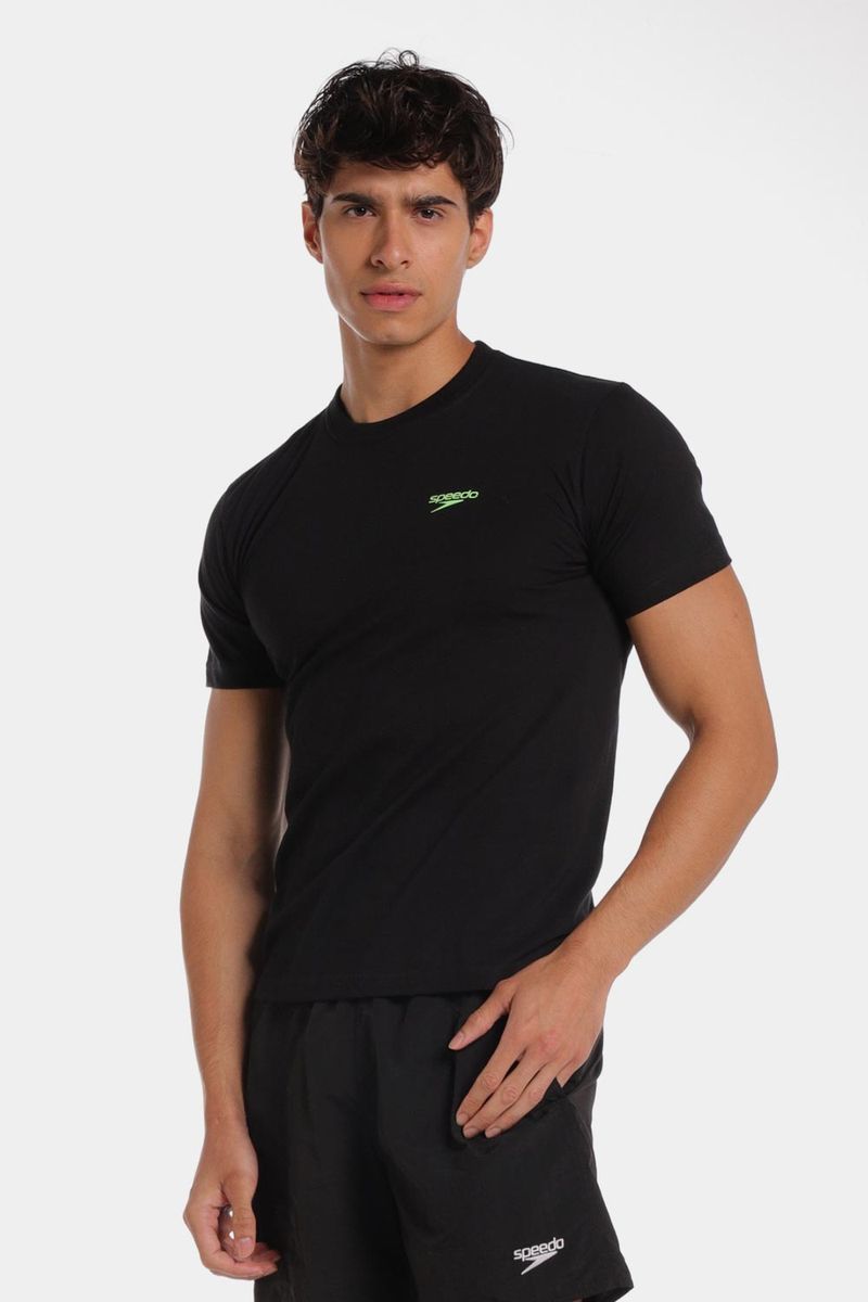 Camiseta Manga Corta Alfalfa Hibis Negro Hombre