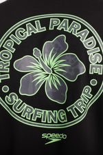 Camiseta Manga Corta Alfalfa Hibis Negro Hombre