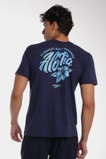 Camiseta Manga Corta Aloha Glow Azul Hombre