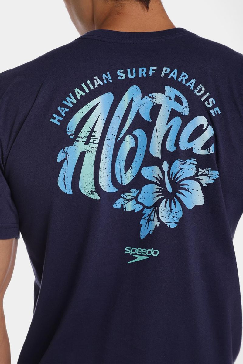 Camiseta Manga Corta Aloha Glow Azul Hombre