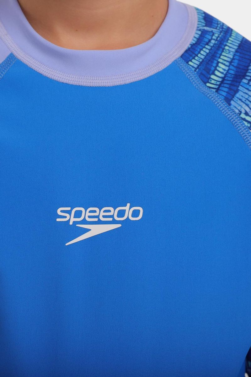 Camiseta Manga Larga Sunshine Hidden Fin Junior Azul Masculino