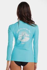 Camiseta Manga Larga Sunshine Let The Sea Verde Mujer