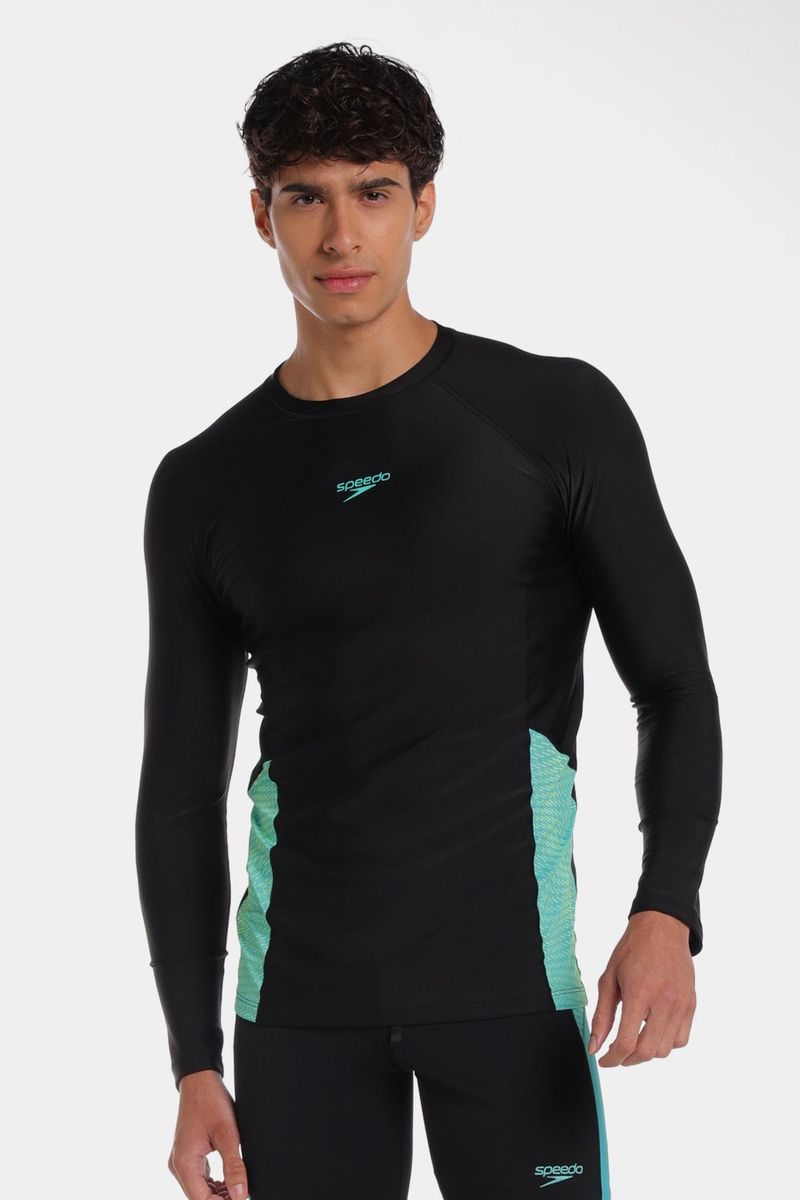 Camiseta Manga Larga Sunshine Weave Maze Alf Negro Hombre