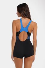 Vestido De Baño Medalist Lagoon Wire Boom Negro Mujer