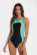 Vestido De Baño Crossback Weave Maze Alf Negro Mujer