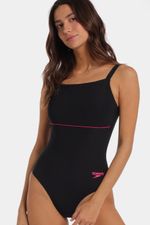 Vestido De Baño Sculpture Flare Pink Negro Mujer