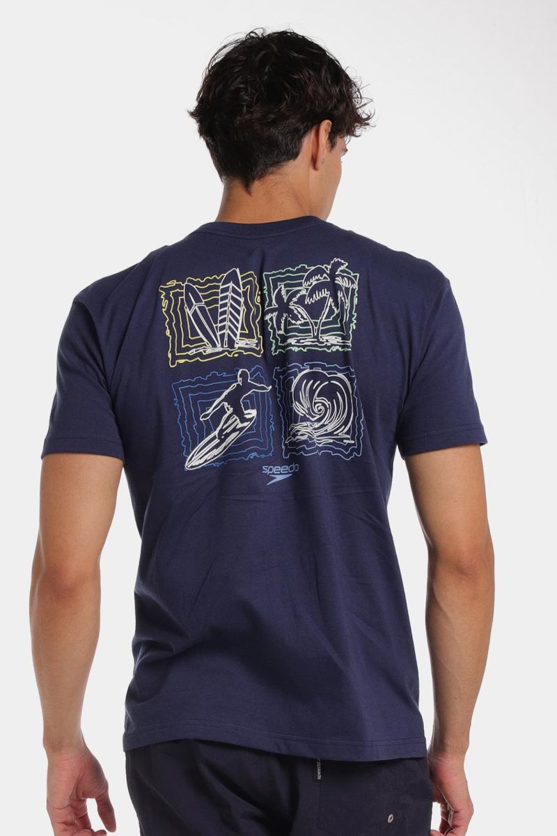 Camiseta Manga Corta Kinetic Flux Azul Hombre