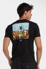 Camiseta Manga Corta Cyber Bloom Negro Hombre