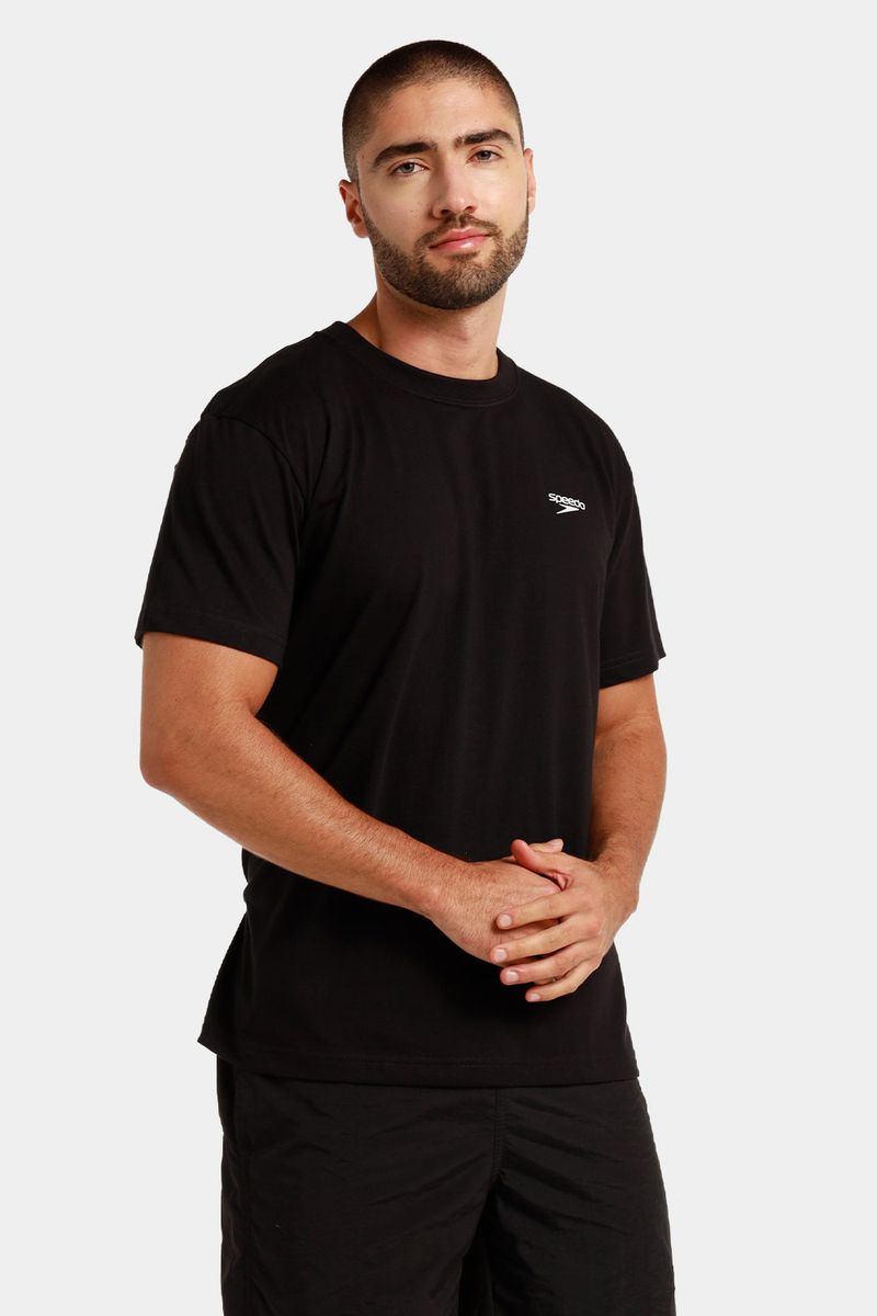 Camiseta Manga Corta Essential Jet Negro Hombre