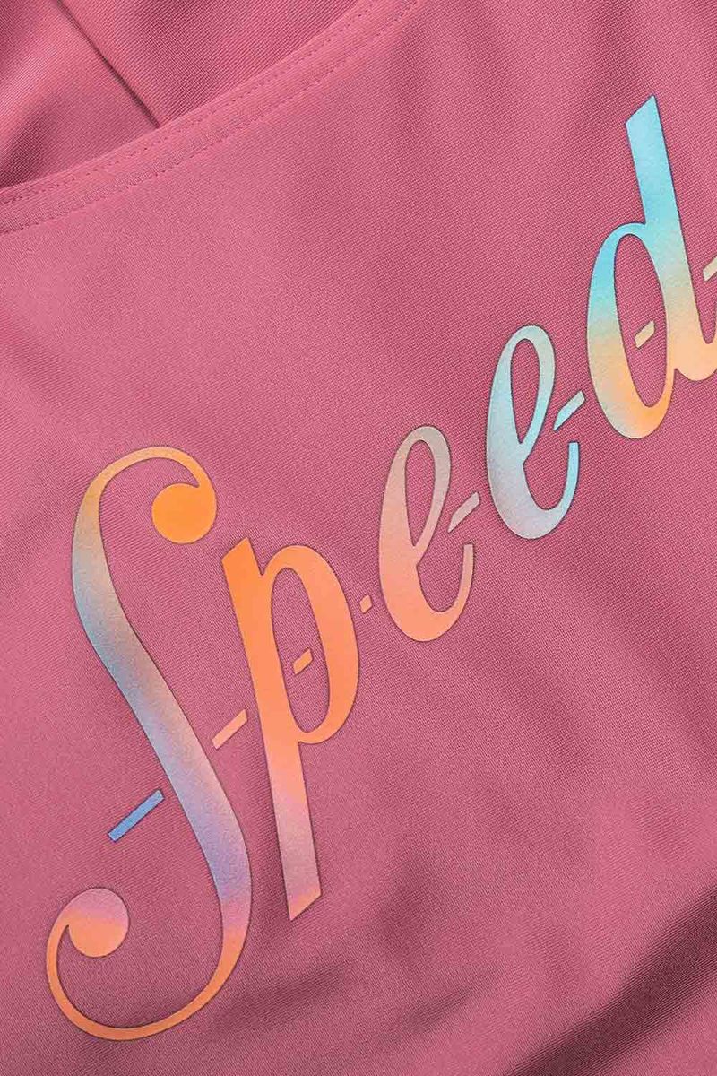 Vestido De Baño U-Back Logo Deep Coral Mujer