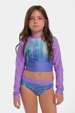Set De Vestido De Baño Crop Top Idle Waterfall Multicolor Junior Femenino