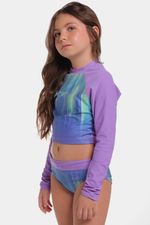 Set De Vestido De Baño Crop Top Idle Waterfall Multicolor Junior Femenino