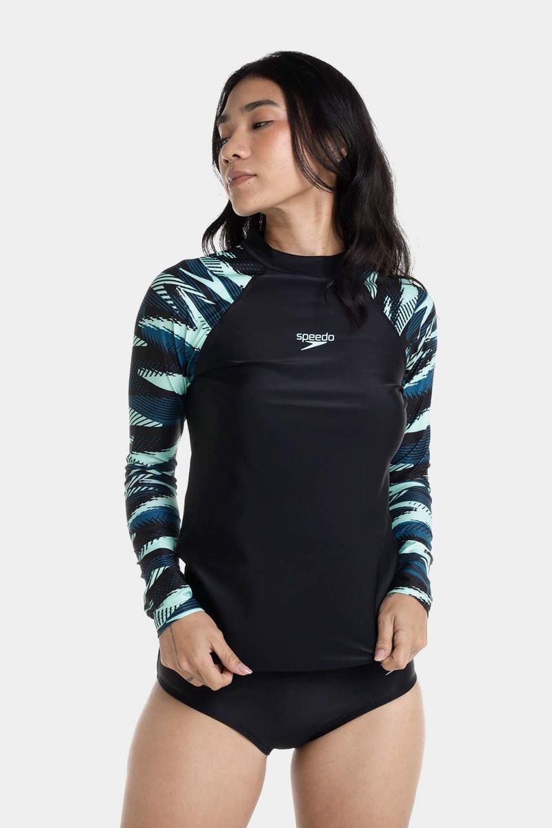 Camiseta Manga Larga Sunshine High Tide Negro Mujer