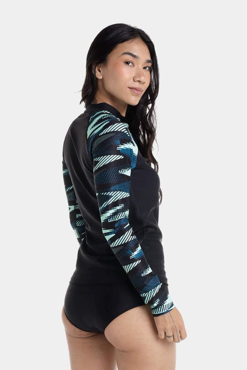 Camiseta Manga Larga Sunshine High Tide Negro Mujer